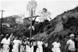 Processione in Via G. Daneo negli anni '60